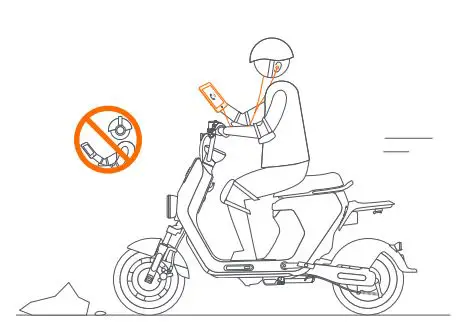 SEAGWAY eMoped C80 Smart Electric Bike User Manual - DO NOT use mobile phones, cameras, headphones, earplugs, etc. when driving.