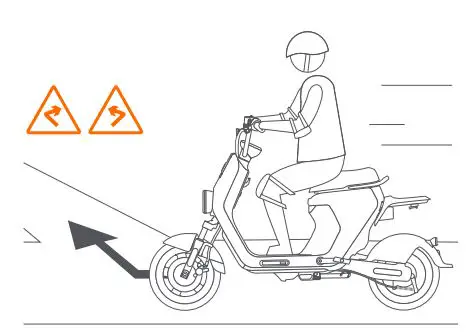 SEAGWAY eMoped C80 Smart Electric Bike User Manual - Slow down before making a turn