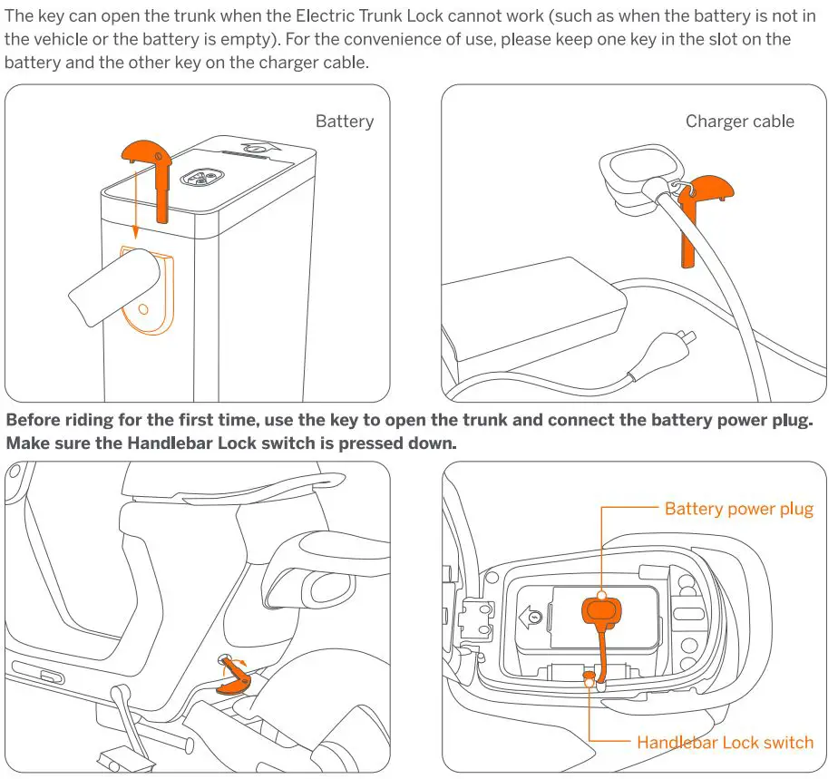 SEAGWAY eMoped C80 Smart Electric Bike User Manual - Spare Key
