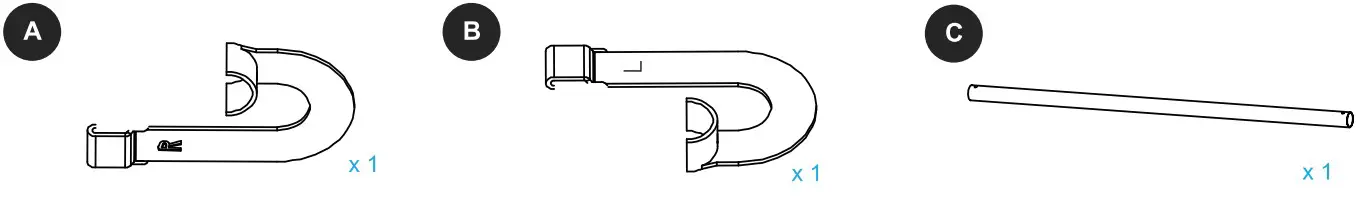 Origin 21 2UMCRA W Under Shelf Rod Kit - FIGURE 2