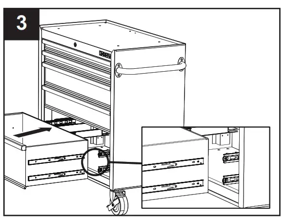 KOBALT 19158 36 Inch W x 37.8-in H 5-Drawer Steel Rolling Tool Cabinet - 11