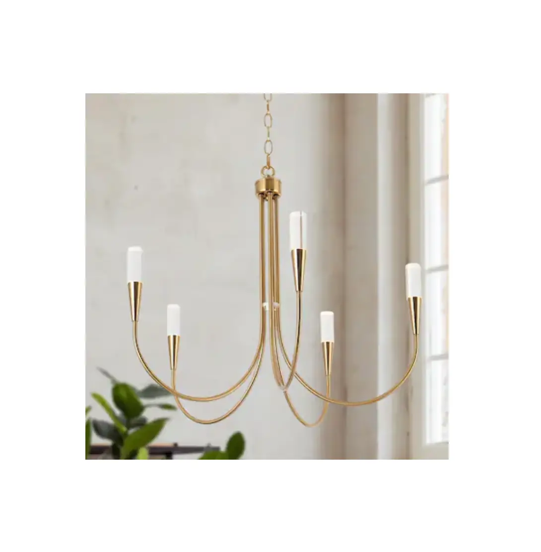 Zevni A04438 Kerwin 5-light Gold Modern-contemporary Chandelier Instruction Manual