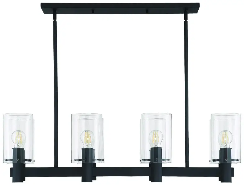 949638 Andreo Clear Glass Linear Pendant Light