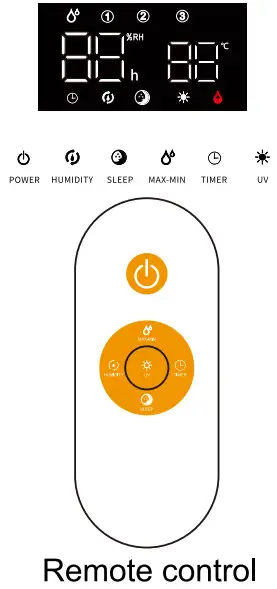 Lacidoll LCDJSQ 2103 Wide Spray Mist Ultrasonic Humidifier - Control Panel & Remote Control