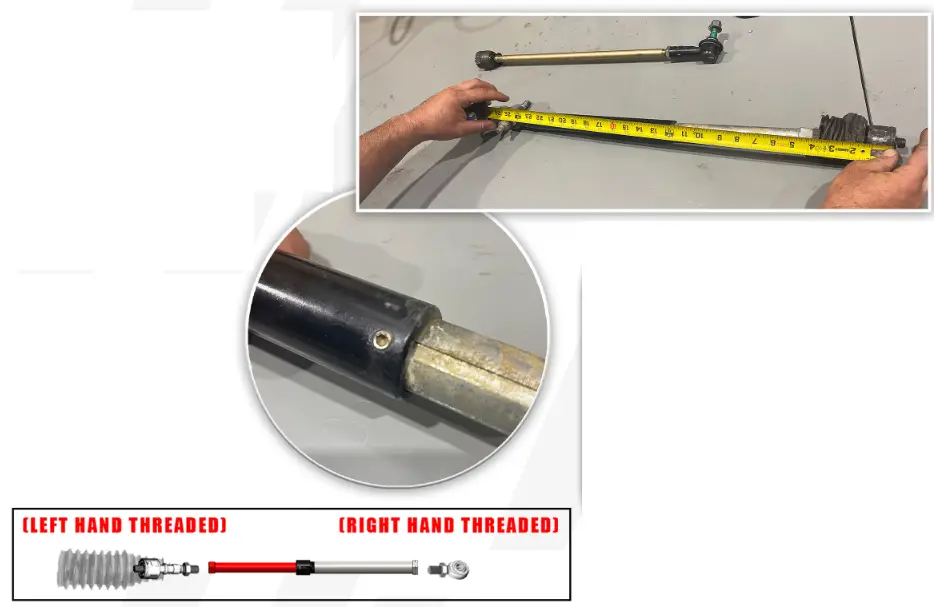 HIGH LIFTER HDAS-P-03 Polaris Ranger 1000 Adjustable Tie Rod - 12