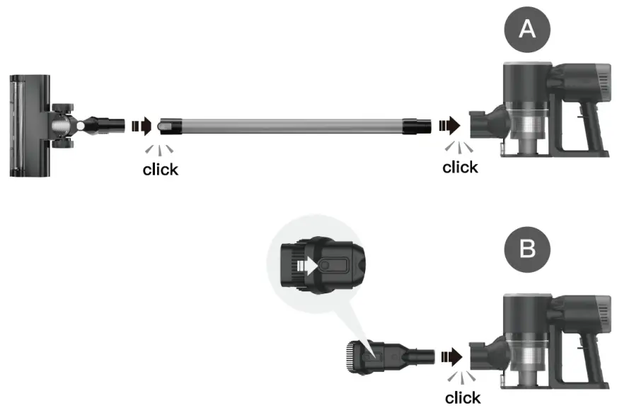 FABER FVC X CYCLONE 151 Cordless Vacuum Cleaner - ASSEMBLING