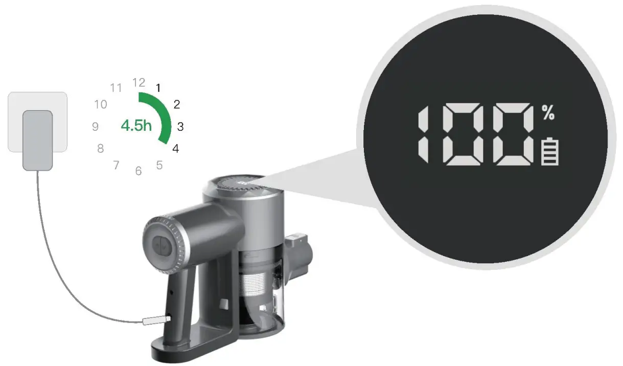 FABER FVC X CYCLONE 151 Cordless Vacuum Cleaner - CHARGING