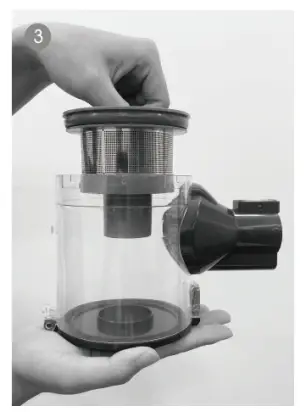 FABER FVC X CYCLONE 151 Cordless Vacuum Cleaner - CUP CLEANING 2