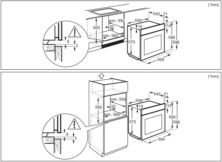 ZANUSSI ZOHKC1X2 Convection Oven - INSTALLATION