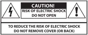 Risk of electric shock