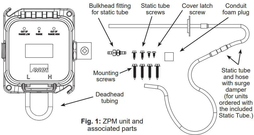 BAPI-BA-ZPM-SR-ST-ND-ZPM-Zone-Pressure-Sensor-FIG 1