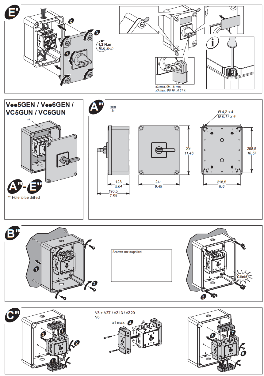Schneider Electric VC1GUN TeSys Vario Enclosed Emergency Switch Disconnector - fig 12