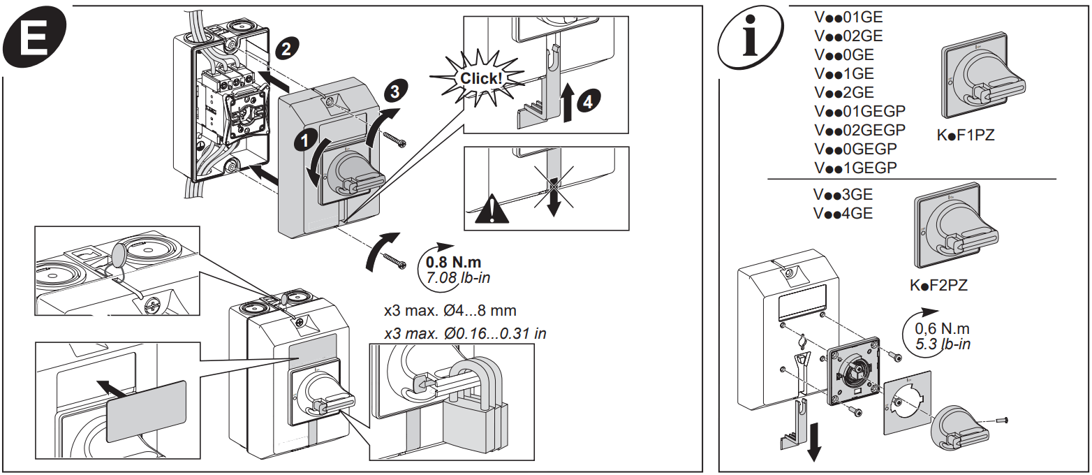 Schneider Electric VC1GUN TeSys Vario Enclosed Emergency Switch Disconnector - fig 8