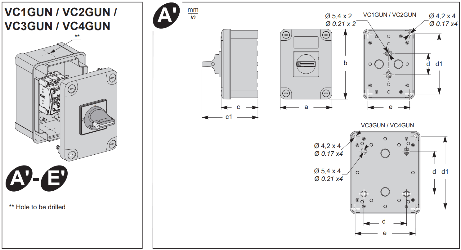 Schneider Electric VC1GUN TeSys Vario Enclosed Emergency Switch Disconnector - fig 9
