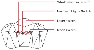 Aurora AC6923 Star Night Light with Bluetooth Speaker - key Description