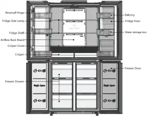 TCL Air Cooled and Frost free Household Refrigerator