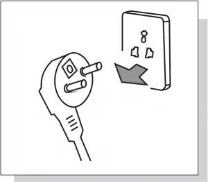 Upplug the refrigertor