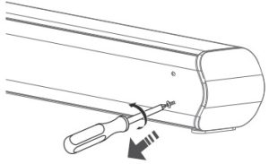 TOSHIBA TY-SBX130B Bluetooth Soundbar - screws
