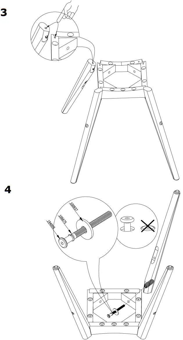 IKEA 892 210 17 ANGRIM Chair Frame - Fig 3 4