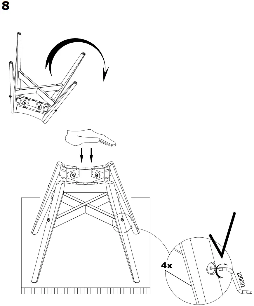 IKEA 892 210 17 ANGRIM Chair Frame - Fig 8