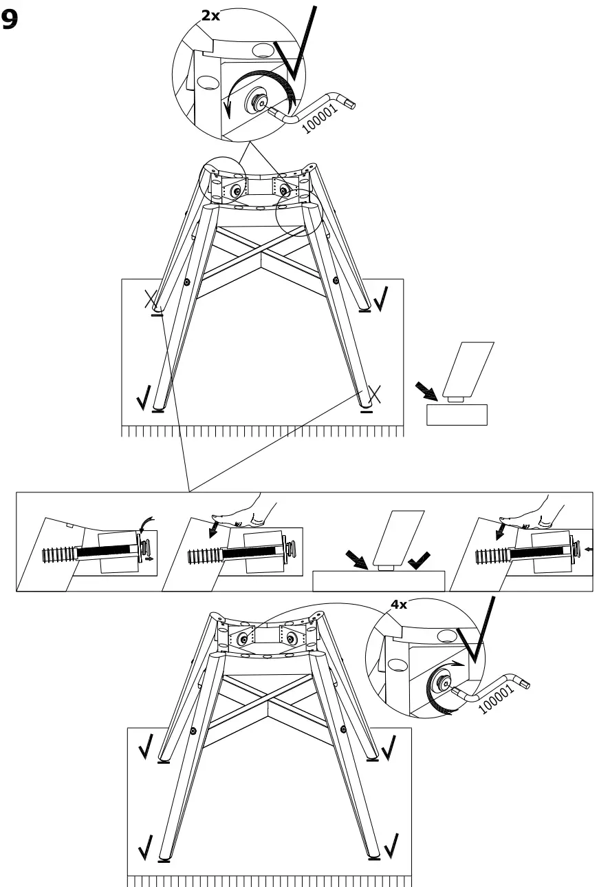 IKEA 892 210 17 ANGRIM Chair Frame - Fig 9