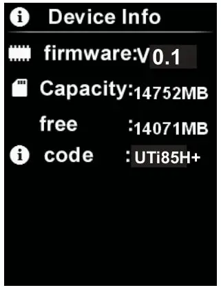 UNI-T UTi85H+ Professional Thermal Imager - Device Information