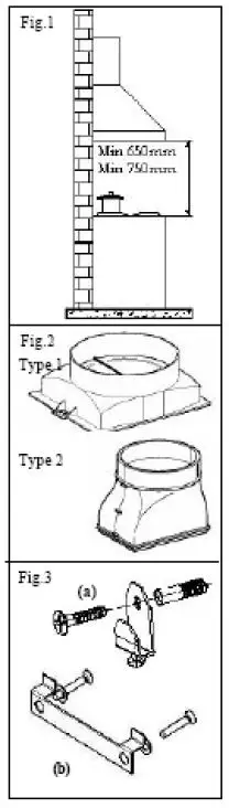 smeg KPF Series KPF30UBL Stainless Steel Chimney Hood 1