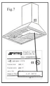 smeg KPF Series KPF30UBL Stainless Steel Chimney Hood 8