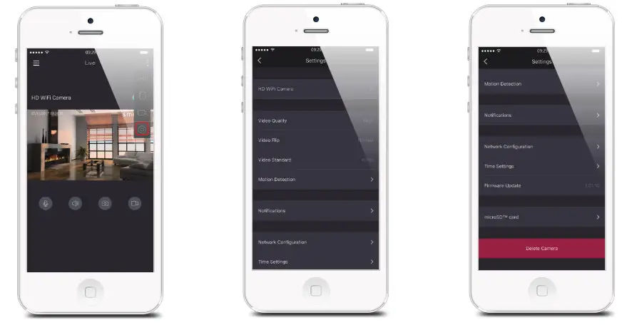 smanos P70 HD WiFi Camera- General settings