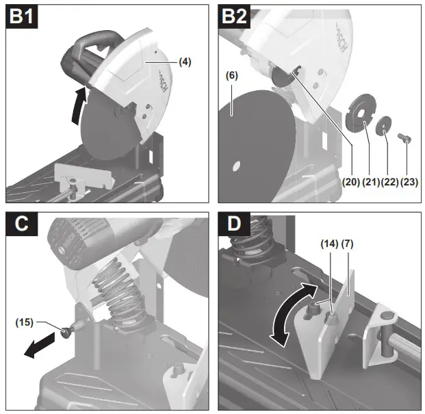 BOSCH GCO 14-24 Professional Heavy Duty Metal Cut Off Saw - Product Overview 3