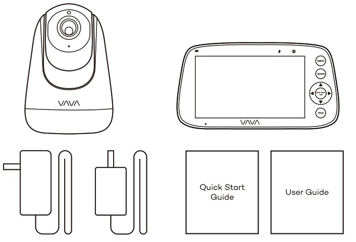 VAVA VA IHOO6E Baby Monitor - Package Contents