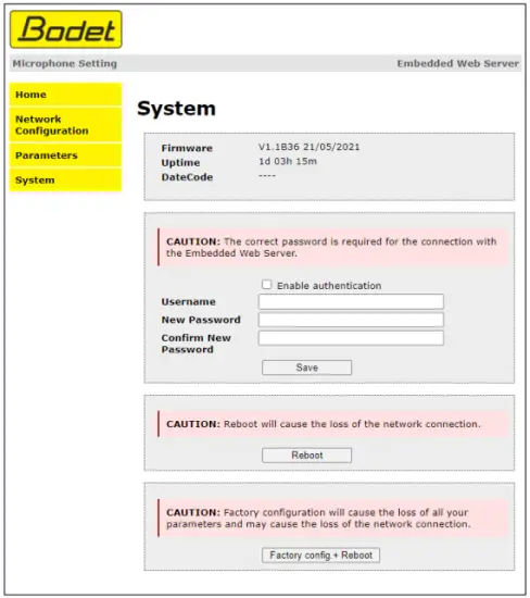 System page