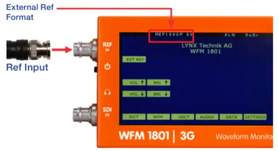 LYNX Technik AG WFM 1801 Waveform Monitor - External Reference