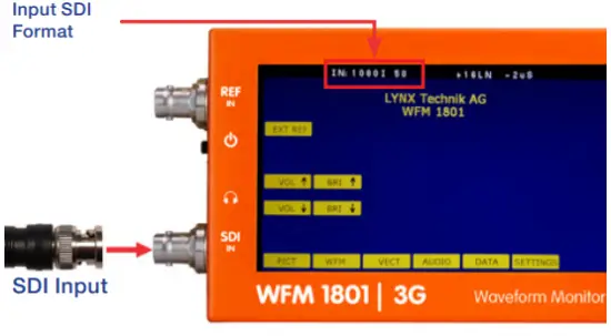 LYNX Technik AG WFM 1801 Waveform Monitor - Input SDI
