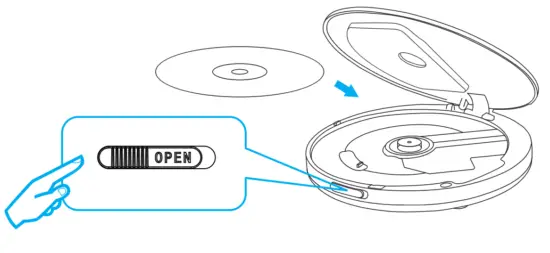 MONODEAL MD 601 Portable CD Player - inside disk