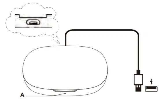 Shenzhen Winnershine Electronics E16 True Wireless Earbuds - USB cable