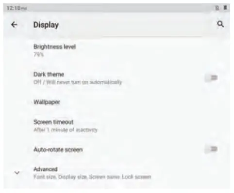 Azeyou AT1031U 10.36 Inch Android 11 Tablet User Manual - Display