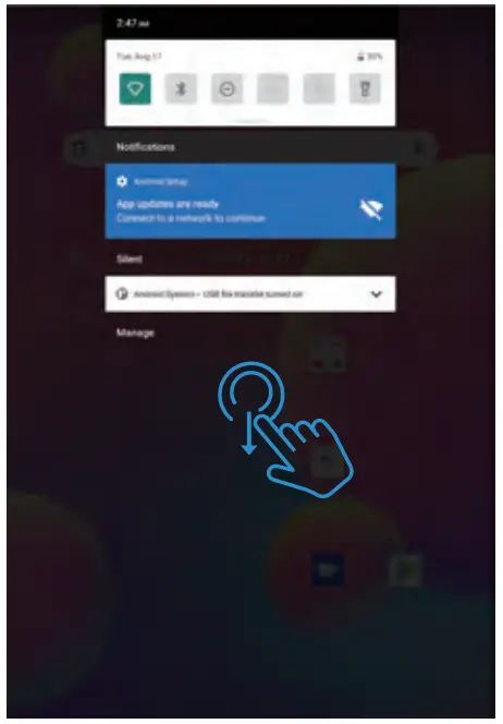 Azeyou AT1031U 10.36 Inch Android 11 Tablet User Manual - Quick Settings