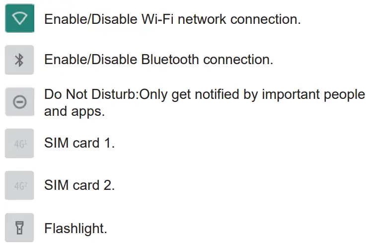 Azeyou AT1031U 10.36 Inch Android 11 Tablet User Manual - Quick Settings