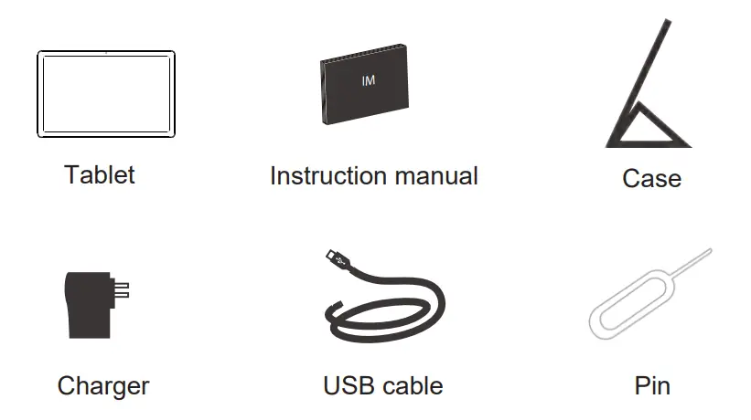Azeyou AT1031U 10.36 Inch Android 11 Tablet User Manual - What’s In The Box
