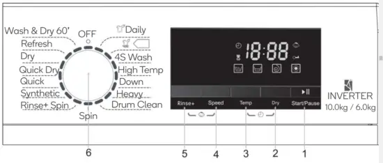 kogan -KAGWAS10D6A -10kg-6kg- Washer -Dryer- Combo -14