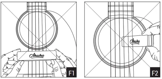 AMUMU NEO SP30 RareEarth Neodymium Magnetic Soundhole Pickup - fig 2