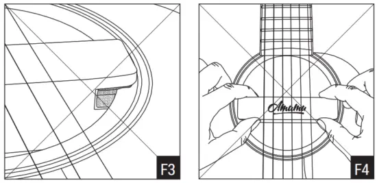 AMUMU NEO SP30 RareEarth Neodymium Magnetic Soundhole Pickup - fig 3