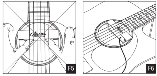 AMUMU NEO SP30 RareEarth Neodymium Magnetic Soundhole Pickup - fig 4