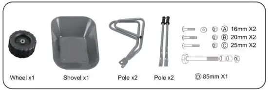 COSTWAY TY571753 Wheelbarrow - figure 1