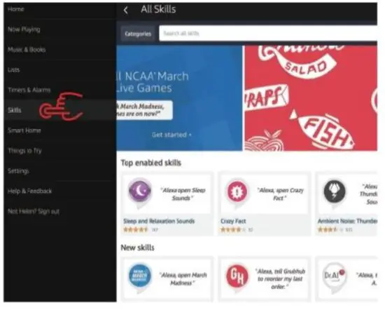 FIG 13 Enable Okos Smart Skill in Alexa App