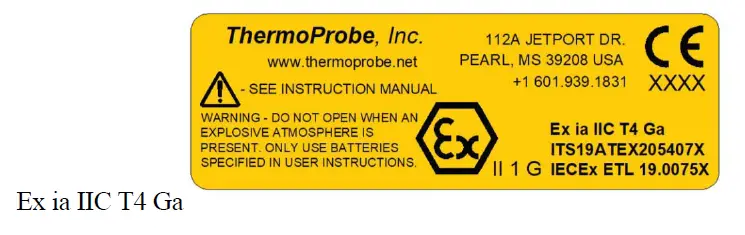 Thermoprobe TL3-R Intrinsically Safe Portable Stem Thermometer FIG 4