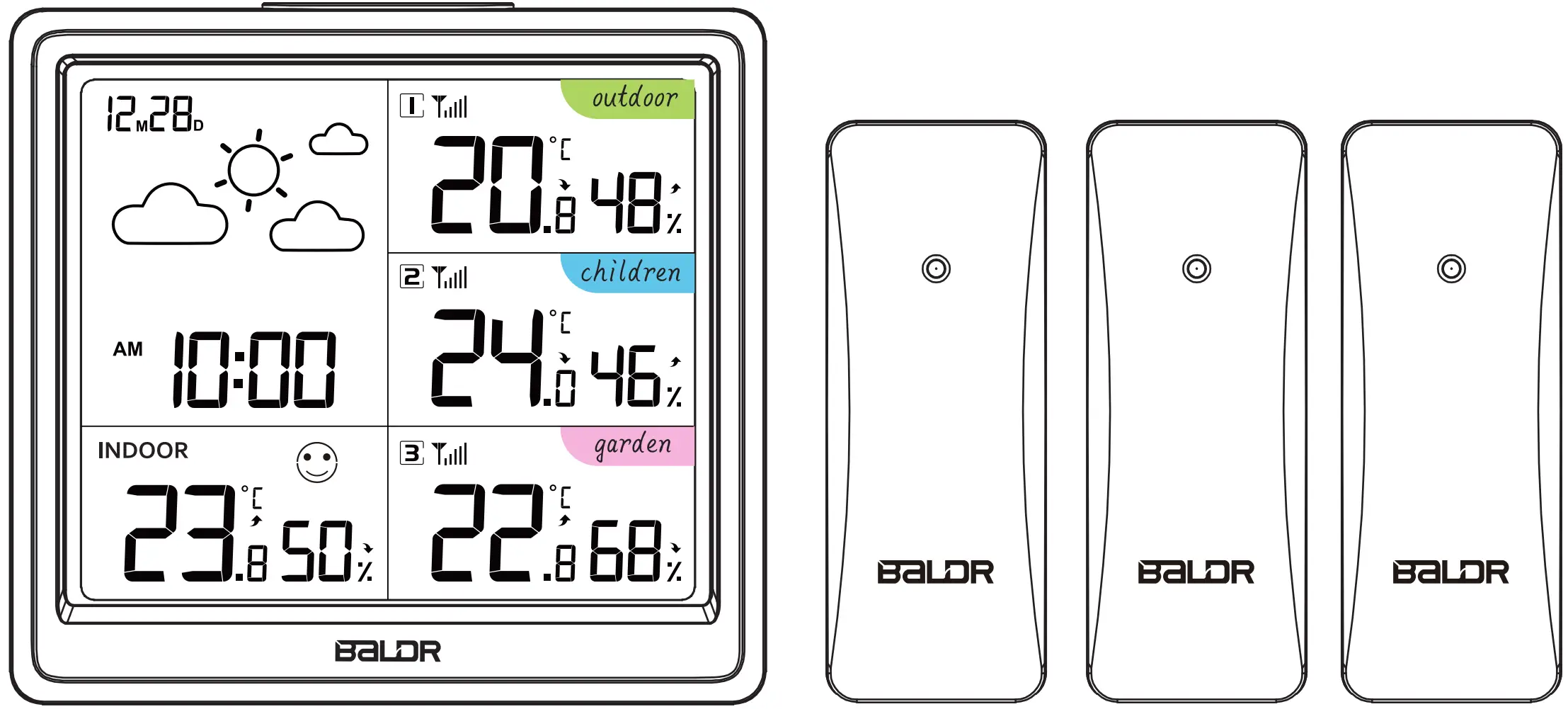 BALDR B0389WST4H4-V3 Digital Wireless Weather
