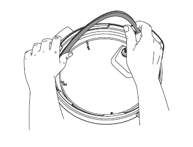 Pressure control features Sealing ring When the pressure cooking lid is closed, the sealing ring creates an air-tight seal between the lid and the inner pot. The sealing ring must be installed before using the cooker. Only one sealing ring should be installed in the lid at a time. Instant Tip: Silicone is porous, so it absorbs strong aromas and certain flavors. Keep extra sealing rings on hand to limit the transfer of aromas and flavors between dishes.