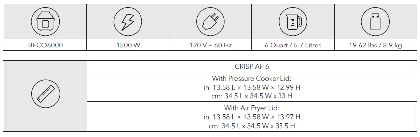 Product specifications